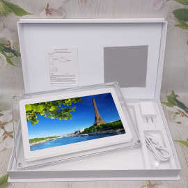 10.1英寸亚克力数码相框电子图片视频播放器透明外框节日礼物相册