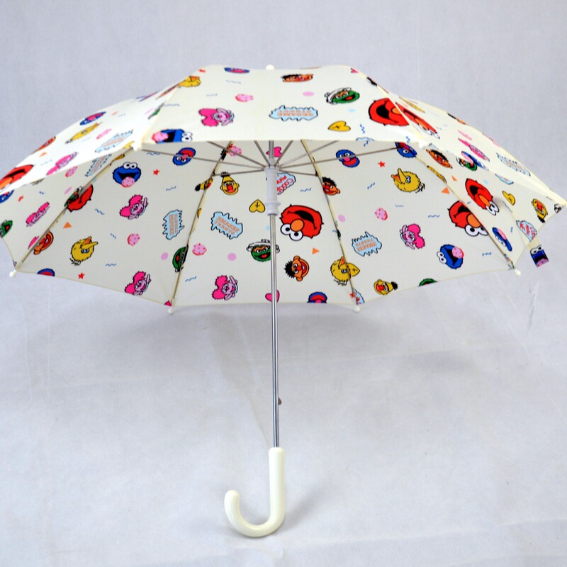 Children's Umbrella Cartoon Male and Female Baby Kindergarten Primary School Student Safety Hand-Open Long-Handled Straight Bone Umbrella Sunshade Rain Gear