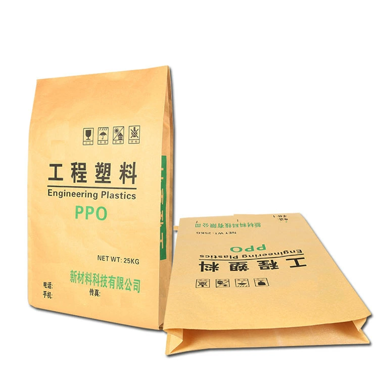 Бумажный пластиковый композитный пакет 25 кг инженерный пластиковый химический упаковочный пакет крафт-бумага тканый пакет