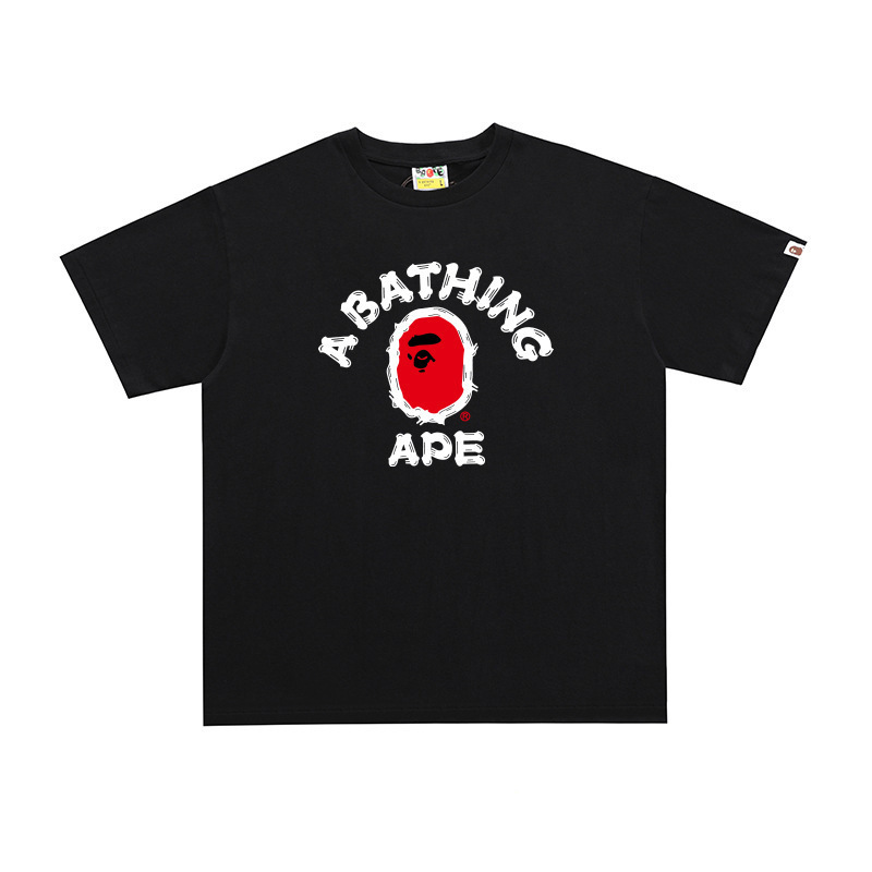 国境を越えた貿易トレンディなブランド半袖メンズレタープリントアメリカンストリートルーズカップルカジュアルTシャツ半袖シャツ|undefined