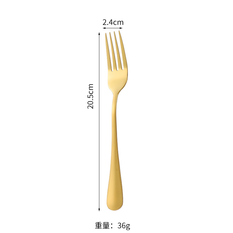 Juego de cuatro piezas de cocina occidental de hotel dorado cuchillo, tenedor y cuchara Transfronterizo 1010 traje de vajilla de acero inoxidable cuchillo, tenedor y cuchara