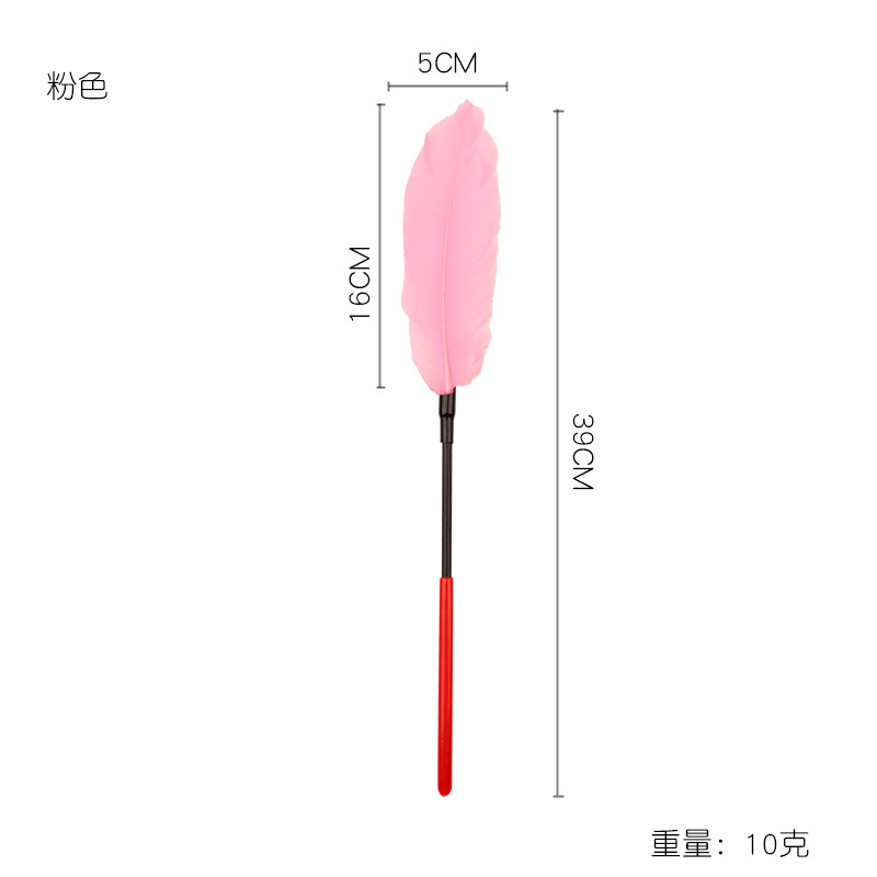 Feather Teaser Wand for Couples Play, Ostrich Feather Tickler, SM Sensory Prop — detail image 19