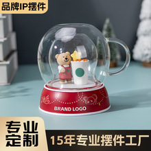 品牌IP玻璃球定制桌面摆件高级感小众办公室创意水晶球家居装饰品