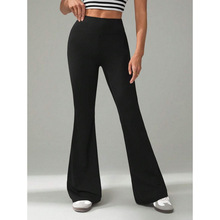 Q 48357 High Waist Hip Lift Flare Yoga Pants ��������΢���