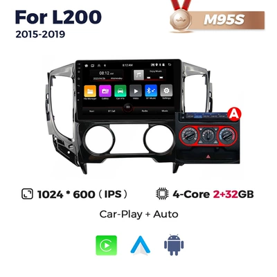 Suitable for Mitsubishi L200 DVD Navigation - a-m95s-232-quad-core-wifi-version