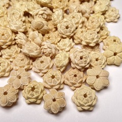 Carved wooden crafts wholesale from the factory, hand-carved lotus pendant with five layers of lotus, wooden accessories