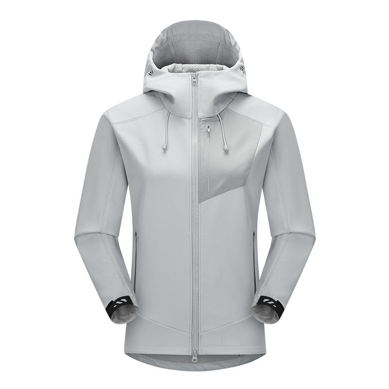 Softshell jacket, unisex, with hood, fleece-lined for warmth, suitable for workwear, with printed logo Softshell jacket, unisex, with hood, fleece-lined for warmth, suitable for workwear, with printed logo