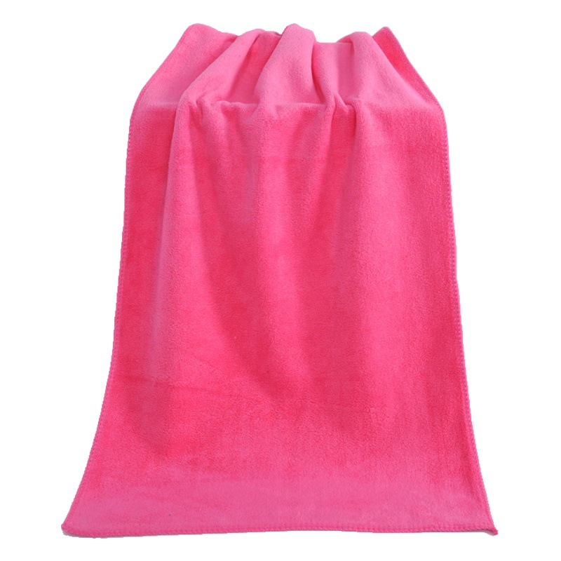 Venta al por mayor toalla hogar llanura poliéster nylon engrosada absorbente belleza corte de pelo microfibra publicidad regalo toalla 400g