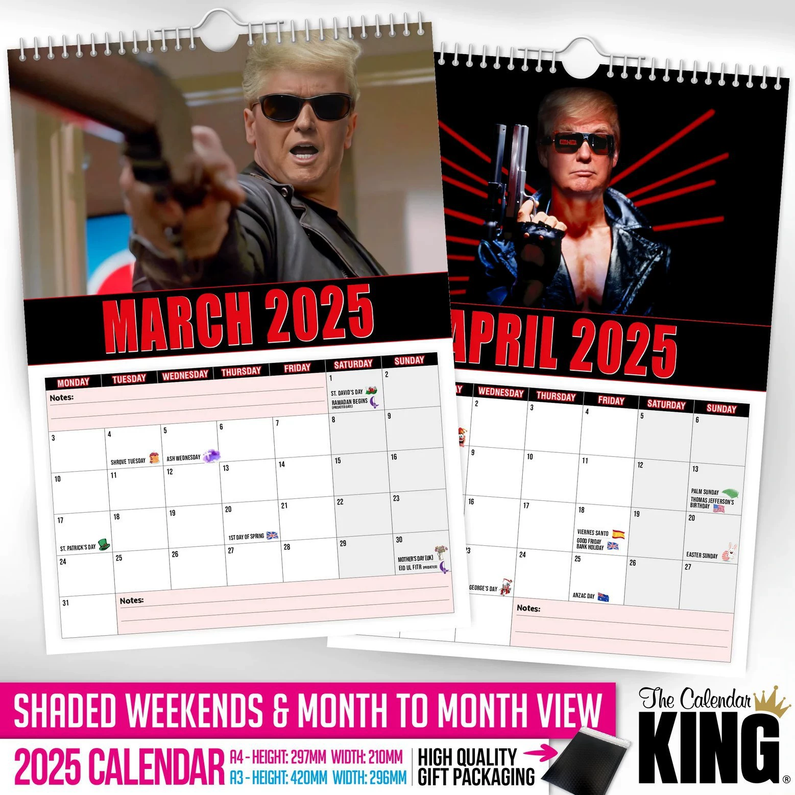 The trump I Naa Tor -2025 Will Calendar // Funny / Quirky / Chr