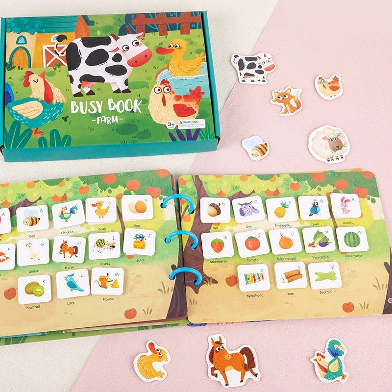 Детская познавательная книга с наклейками Montessori, игрушка, раннее образование, обучение, грамотность