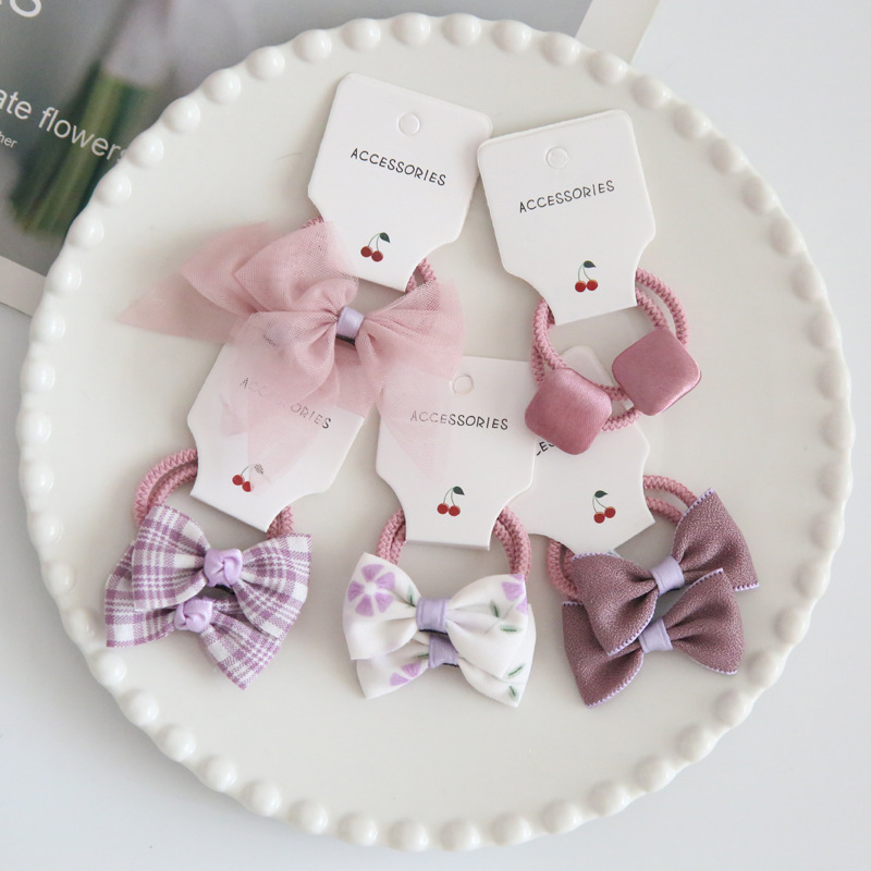 Kid's Cute Geometric Bow Knot Cloth Hair Tie display picture 13