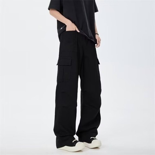 Men's Summer Thin Straight Leg Loose American Paratrooper Work Pants Men's Trend Brand Outdoor Versatile Casual Pants