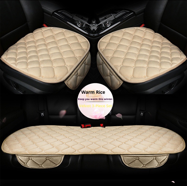 Plush Seat Cushion Half-Pack Seat Cover Velvet Seat Cushion Winter Seat Cover Small Three-Piece Cross-Border E-Commerce Car Seat Cushion
