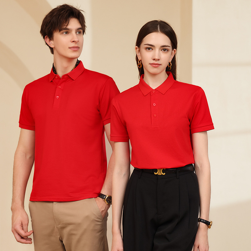 Nuevos productos de verano, seda de hielo pesada, sensación fresca, perlas elásticas, cuello secundario, camisa POLO de solapa de color sólido, camiseta de manga corta