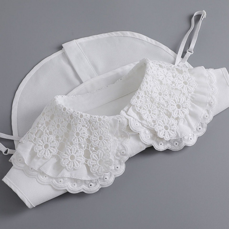 Baby girl lace collar, large stand-up collar decorative collar doll collar false collar white small shawl sweater decorative collar neckline
