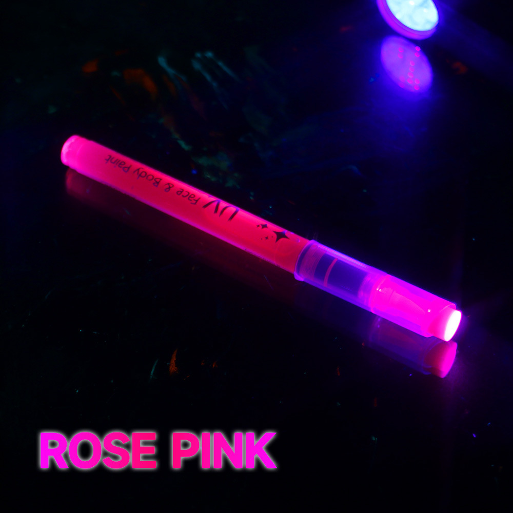 Ventas transfronterizas calientes líquidas directas pen luminiscente UV acuarela pen concierto pen marcador de pintura corporal de Halloween en stock