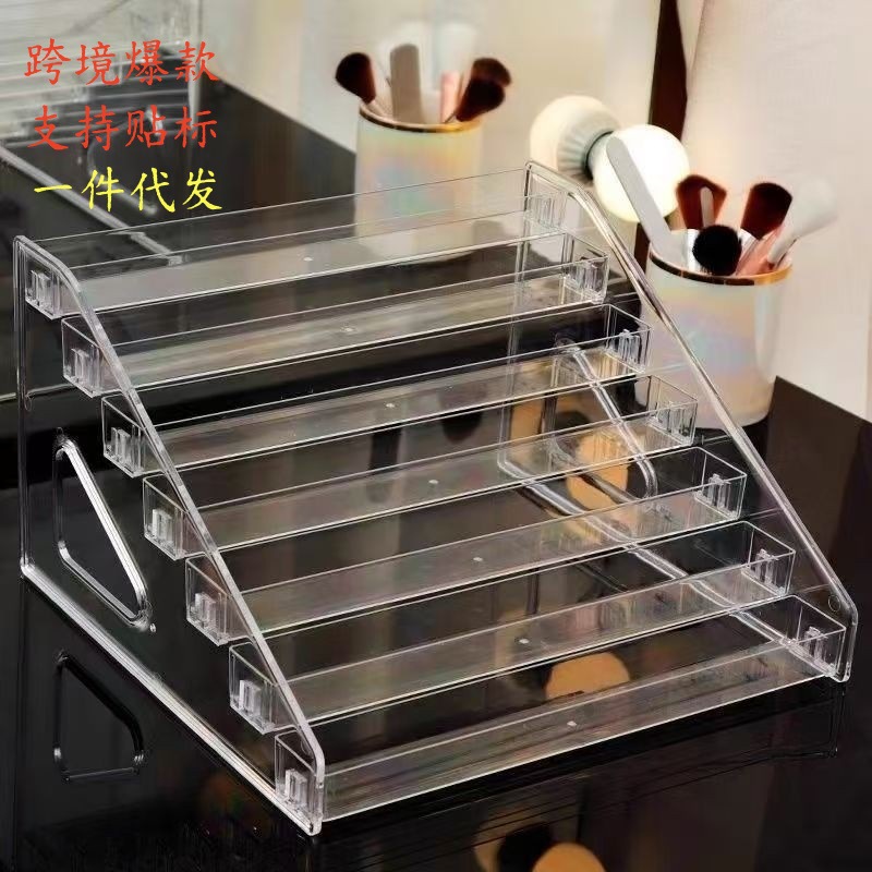 透明阶梯小摆件置物架吧唧手办直播陈列多功能收纳架亚克力展示架