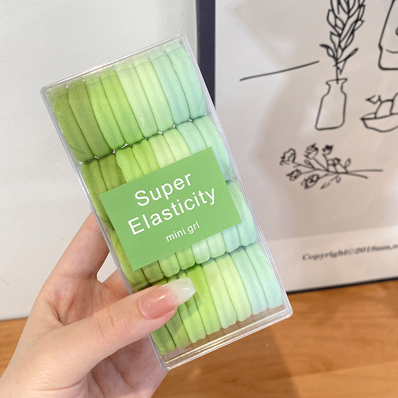 Banda de goma para el cabello 2022 nuevas chicas cuerda de pelo de cola de caballo banda de goma cubierta de cuero banda de pelo de colores cuerda de pelo de verano