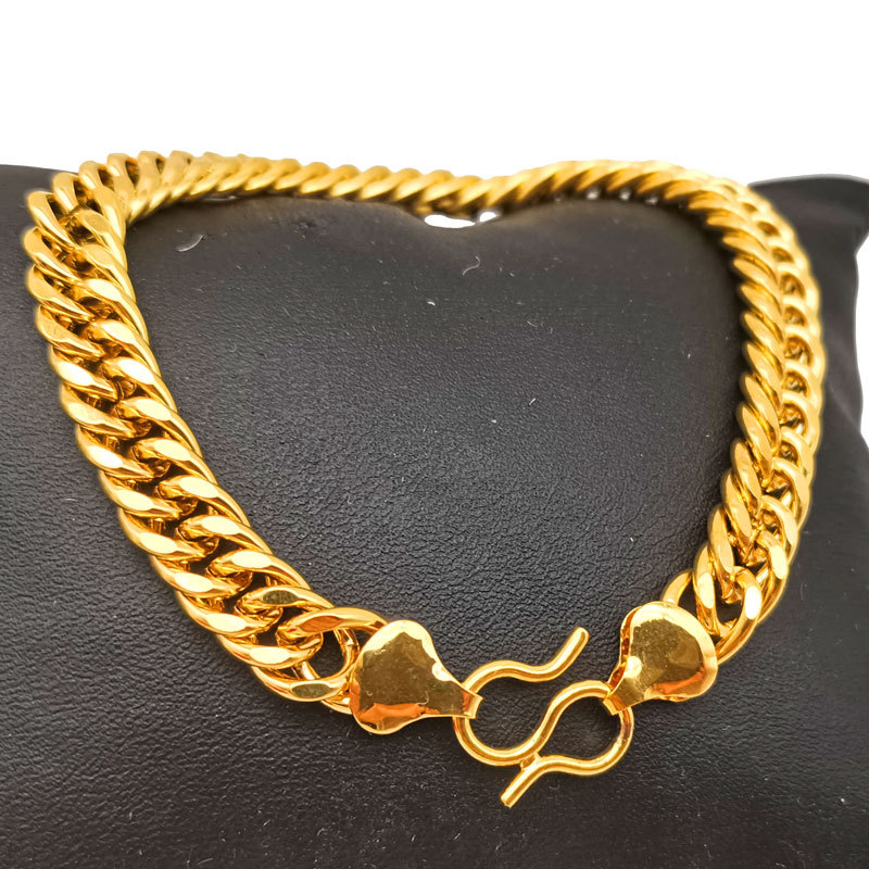 Gioielli da uomo Bracciale da cowboy in ottone placcato oro Bracciale creativo da uomo a forma di cuore_voghion.com
