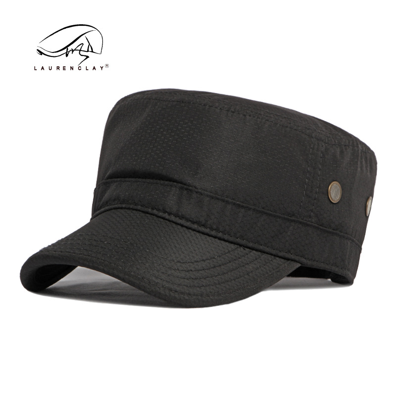 Sombrero militar de los hombres del estilo coreano primavera/verano otoño nuevo sombrero de copa plana casual retro tapa enarbolada al aire libre protección solar sombrero marea