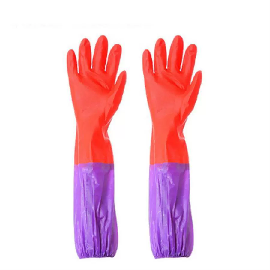 Кухонные стирочные резиновые перчатки, домашние дела, зимний день, добавлены флисовые защитные перчатки для мытья посуды, перчатки после стирки