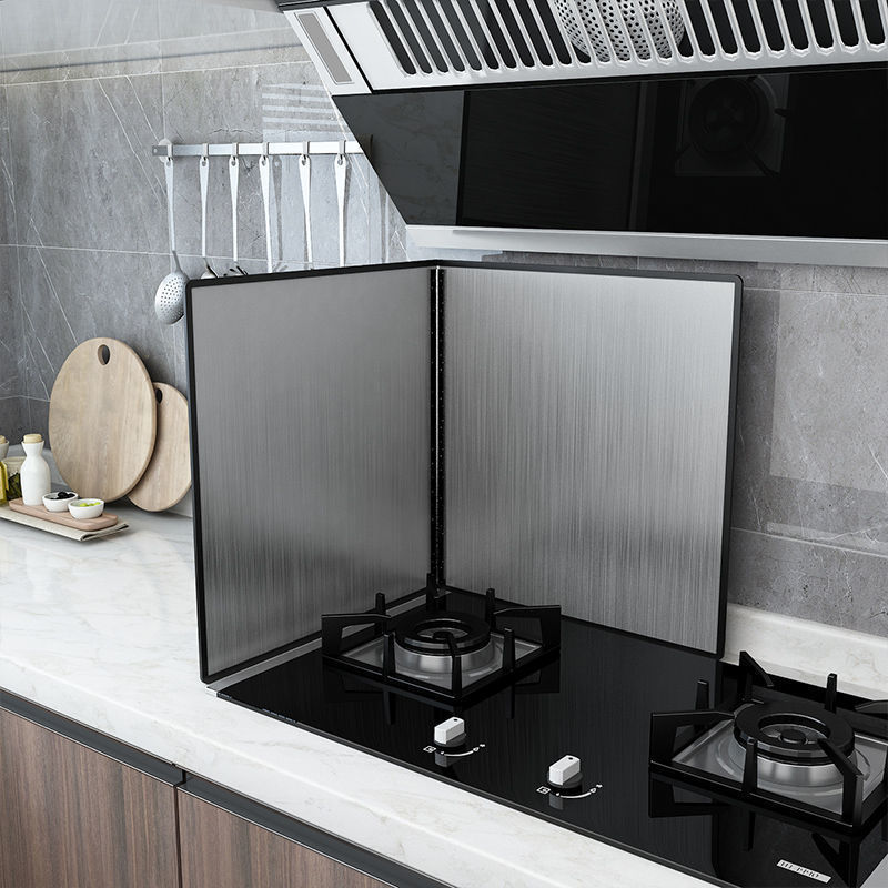 Kitchen Storage Oil-Proof Baffle Cooking Splash-Proof Range Hood Insulated Stove Gas Stove High Temperature Resistance