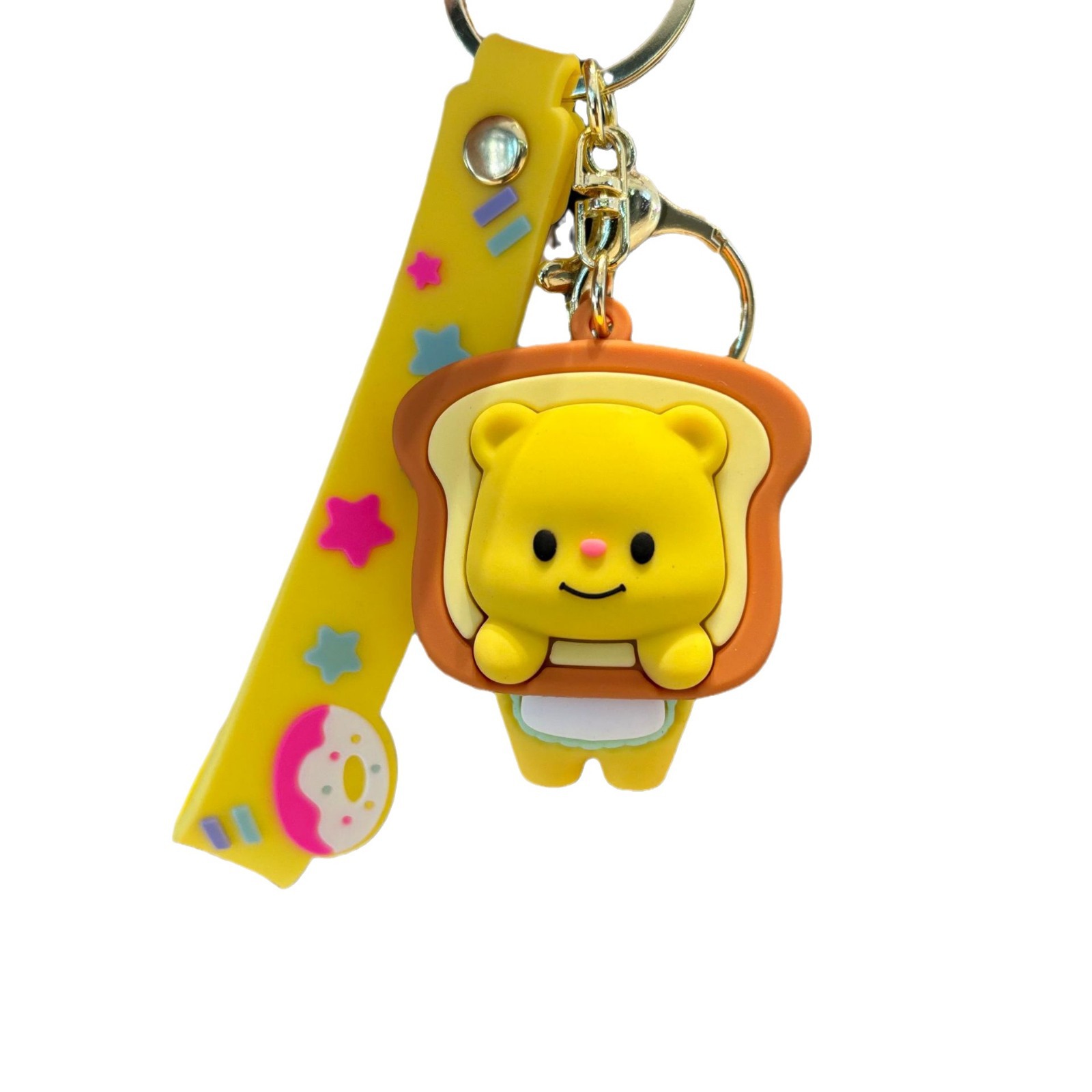 Mantequilla osos colgantes de llaves de PVC princesa accesorios de llaves mochilas bolsas agarradoras parejas pequeños regalos