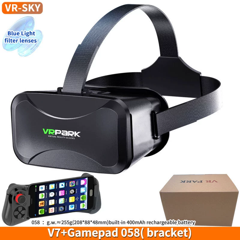 Популярные очки VRPARK Android виртуальная игра панорамная 3D кросс-бордер шлем BOX для мобильного телефона HD всё-в-одном VRV7