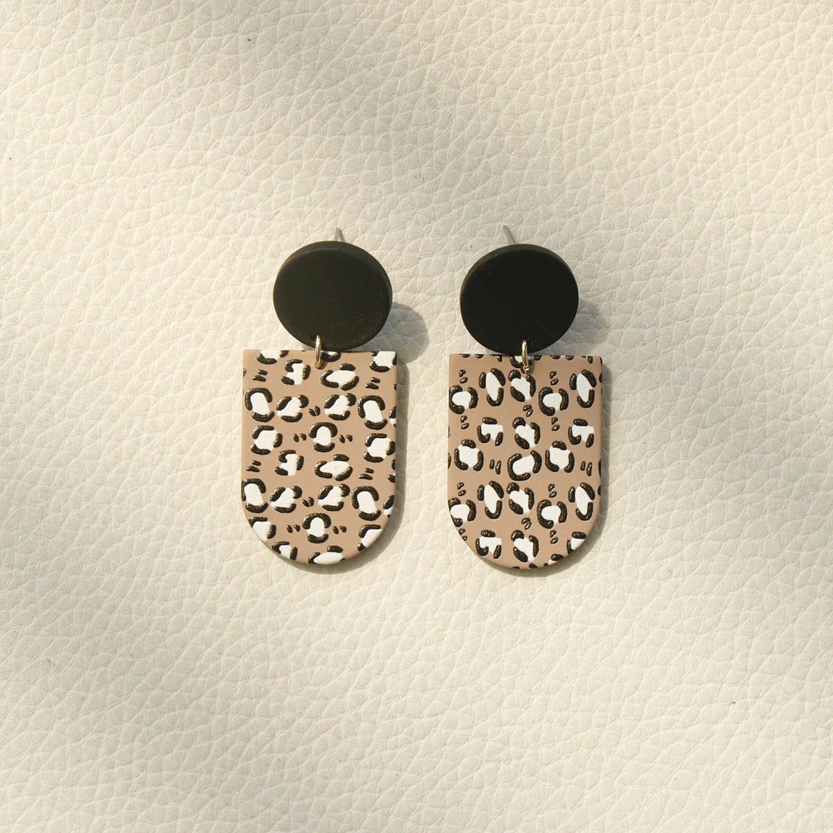 Alloy Material Eye, Leopard Pattern 1 Pair Fashion Eye Leopard Plating Arylic Alloy Drop Earrings