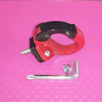 Hanging Hook Lock Universal – Helmet lock - black-and-red-single-hook-comes-with-wrench-nut