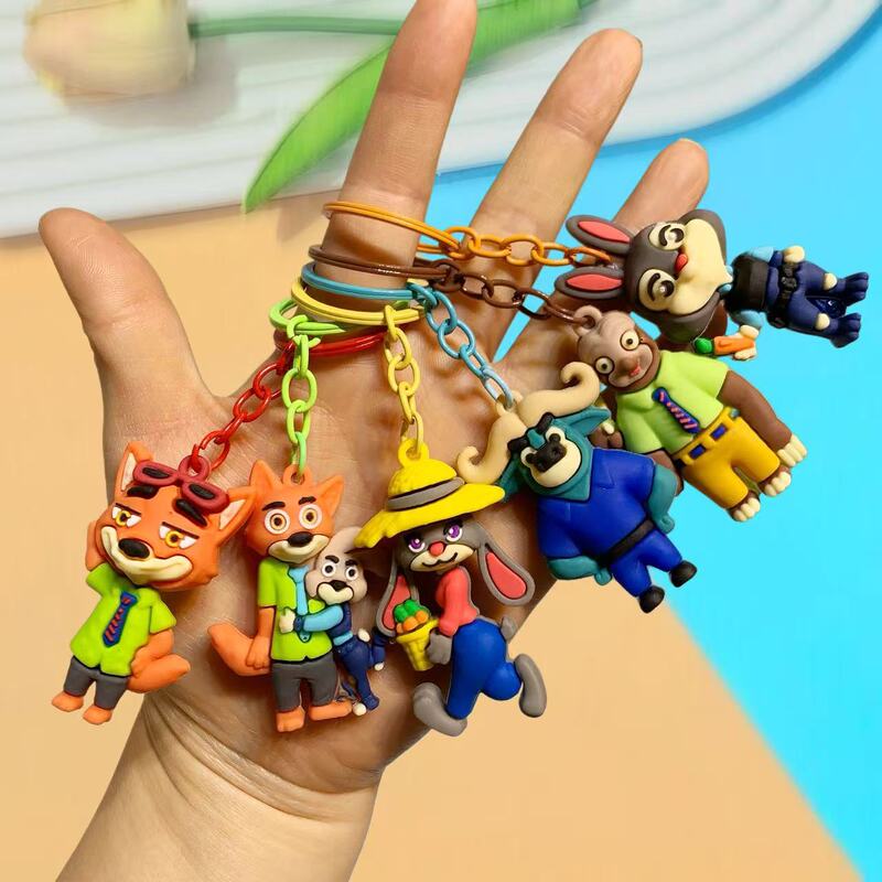 Creative Zootopia Keychain Cartoon Judy Nick Doll Key Pendant Couple Bag Pendant Wholesale