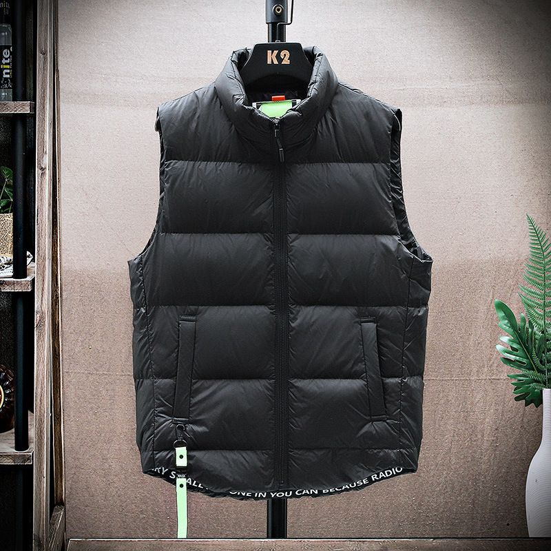[Recomendación de Cui Wanzhi-Nuevo estándar nacional] chaleco de pluma para parejas caliente en invierno con cuello vertical y hombros de la moda de la blusa image 4