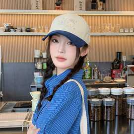2025年新款显脸小棒球帽韩版鸭舌帽刺绣百搭