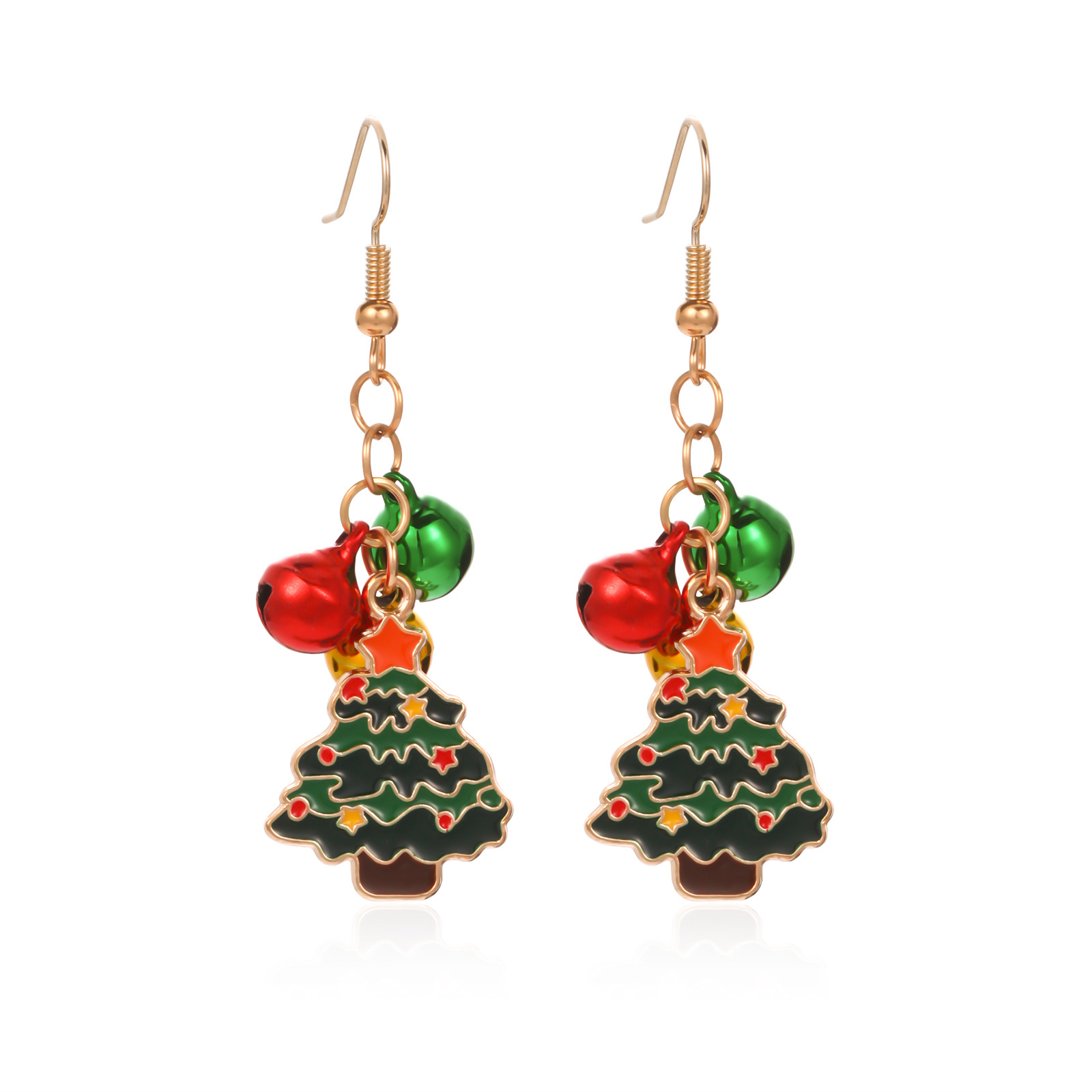 11. Bell Christmas Tree Earrings