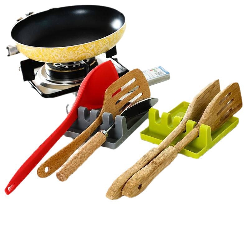 Estante de cocina para soportar estante de cocina para cubrir la olla de cocina para cubrir la olla de plástico para almacenar la pala para el hogar soporte multifuncional