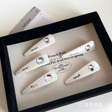 韩国进口女童三角BB夹卡通三眼仔米菲碎花掰掰夹字母刘海碎发边夹