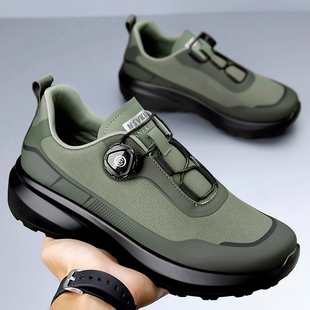 Men's Shoes Spring Knob Outdoor Mountaineering Running Soft Sole Commuting Work Trendy Shoes