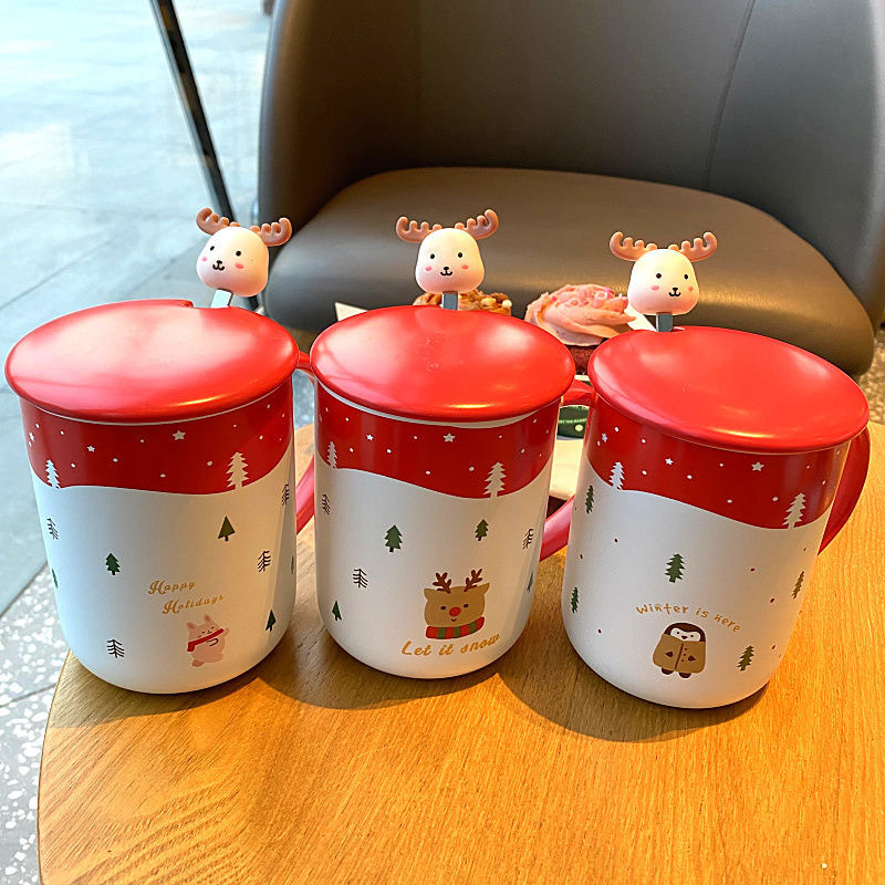 Nueva Copa de Navidad ins regalo de Navidad transfronterizo Navidad Taza de cerámica traje de café taza de dibujos animados taza de Navidad