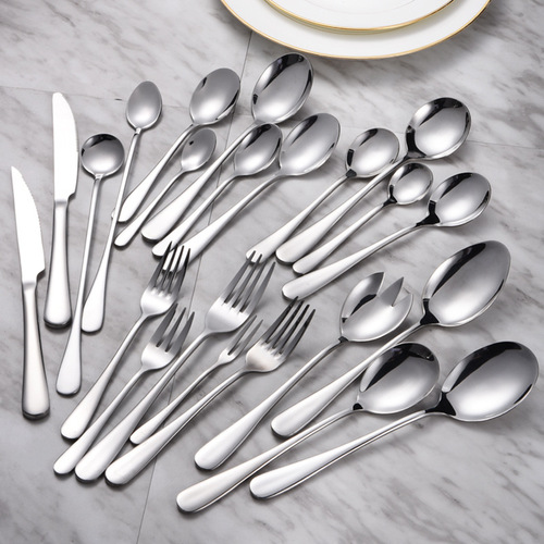 Stainless steel thickened western food tableware 081 series hotel steak knife, fork, spoon, serving spoon, children's spoon, eating spoon