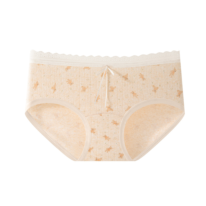 Una categoría de ropa interior de algodón puro entrepierna antibacteriana entrepierna de algodón entrepierna larga cintura media transpirable niña 2025 nueva ropa interior dulce para mujer image 11