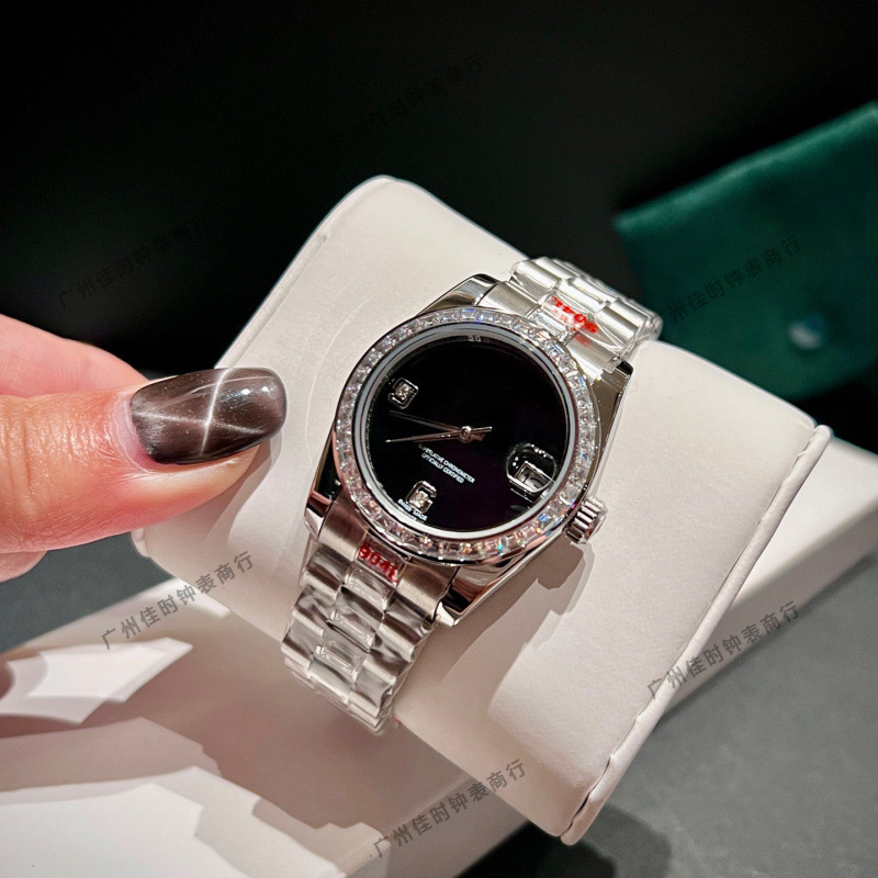 Log series diamond-encrusted starry sky square diamond strap imported Japanese quartz stainless steel 31mm women's luxury watch Log series diamond-encrusted starry sky square diamond strap imported Japanese quartz stainless steel 31mm women's luxury watch