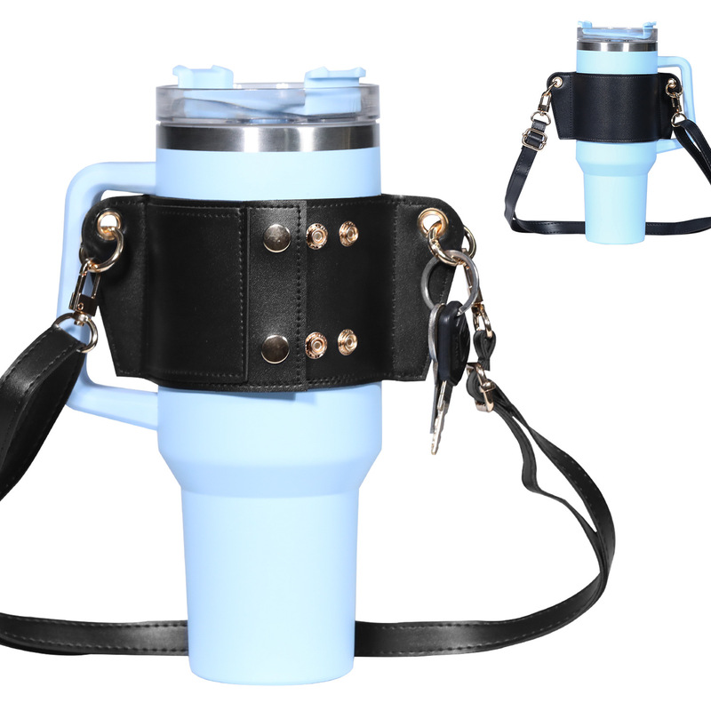 Cross-Border New Model 40oz Ice Cup Cover with Adjustable Shoulder Strap, Outdoor Portable Insulated Cup Leather Protective Cover Wholesale Cross-Border New Model 40oz Ice Cup Cover with Adjustable Shoulder Strap, Outdoor Portable Insulated Cup Leather Protective Cover Wholesale