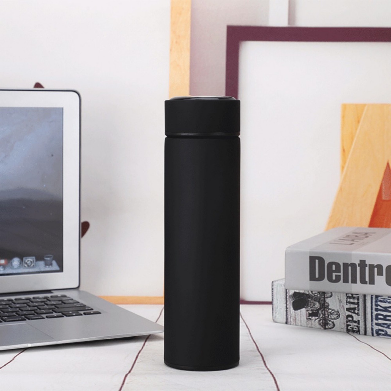 Taza de aislamiento de acero inoxidable 304 de temperatura inteligente Taza de agua de negocios de té portátil Taza de aislamiento de té para estudiantes