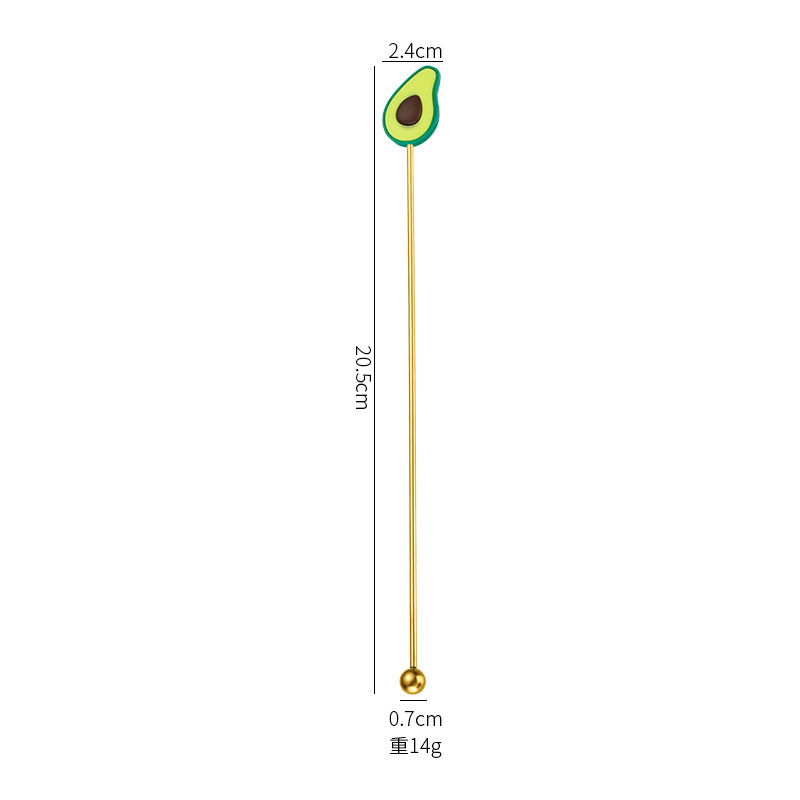 304 소재 19CM 아보카도 교반봉 [골드]