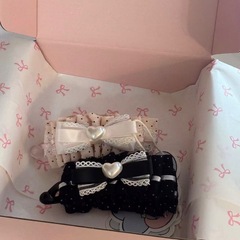 甜妹可爱蕾丝花边爱心香蕉夹蝴蝶结波点甜美少女心百搭发饰新款