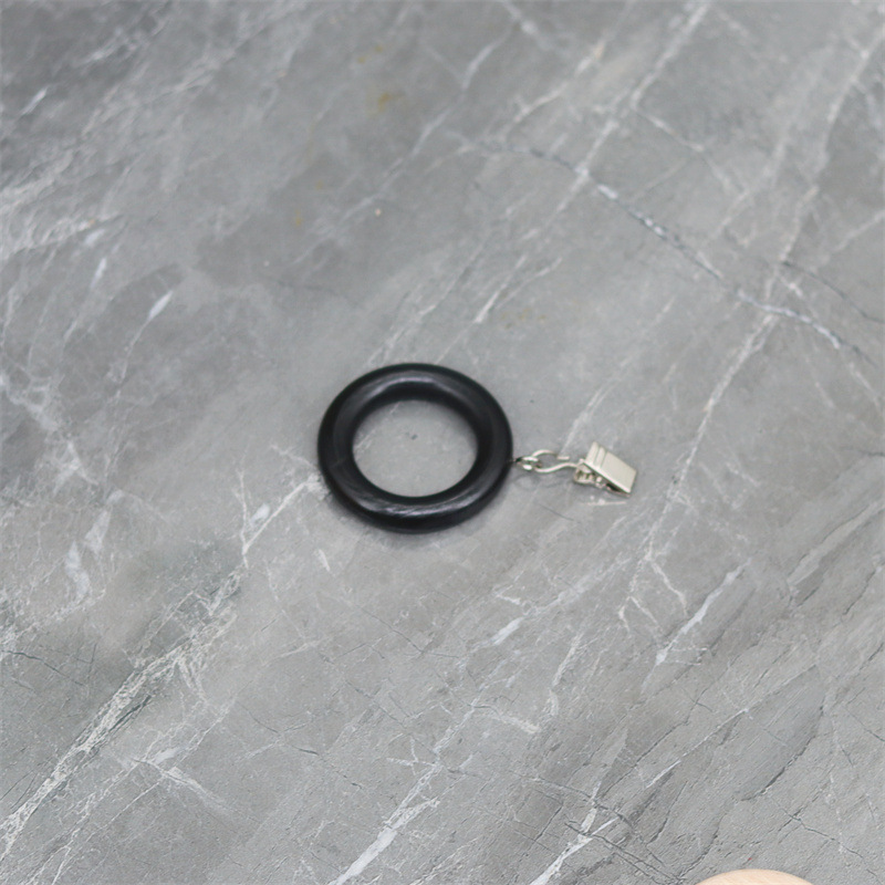 6CM 브라이트 블랙 실버 클립