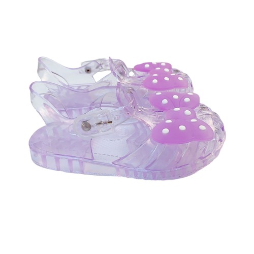 New children's jelly bow versatile soft sole bag head crystal shoes small and medium-sized children's sandals