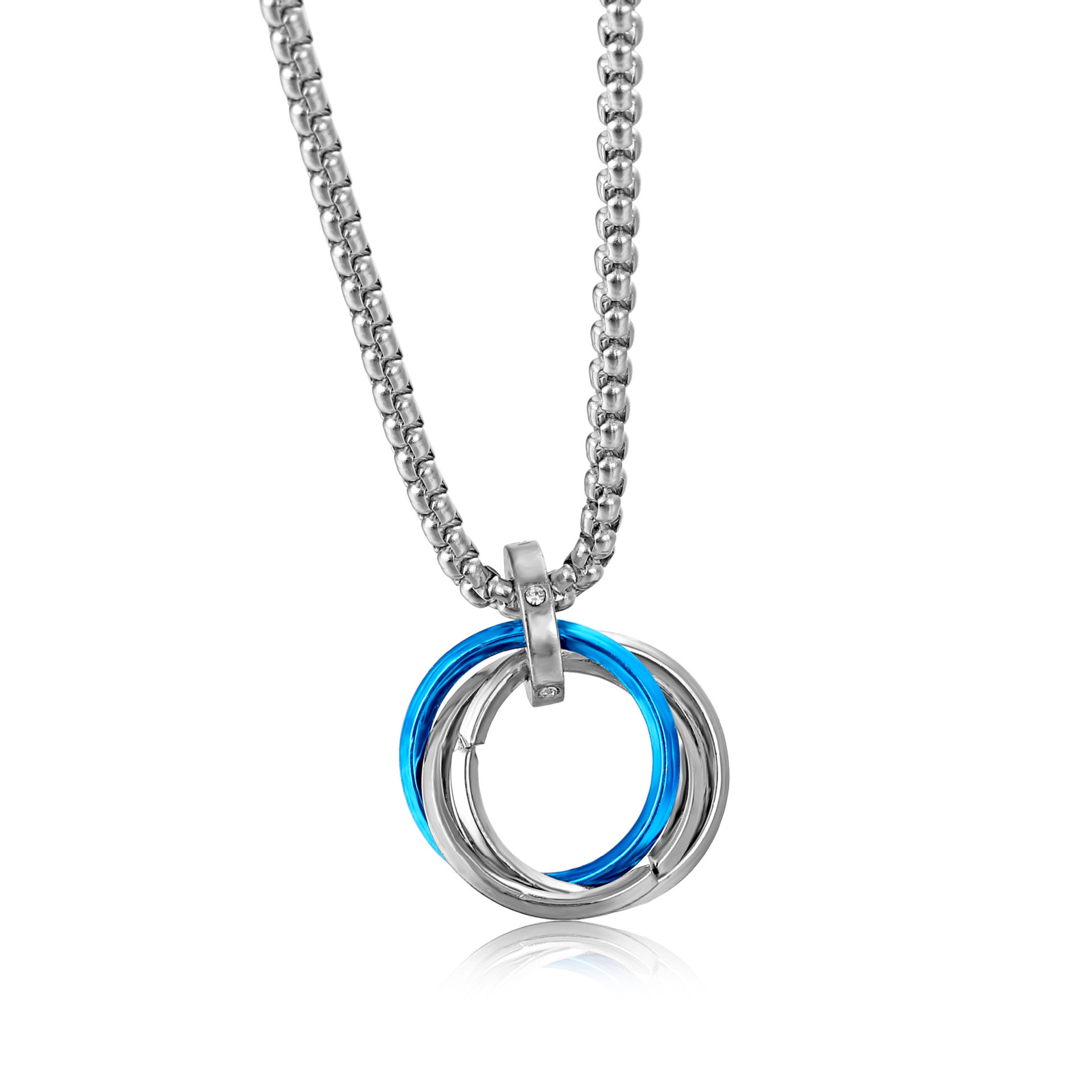 Fashion Circle Titanium Steel Pendant Necklace 1 Piece display picture 4