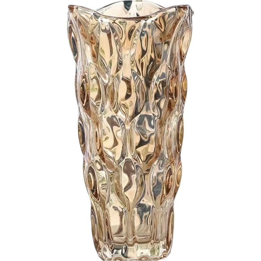 Artesanías de estilo europeo de la vendimia florero de cristal al por mayor florero bohemio de lujo ligero decoración del hogar arreglo floral