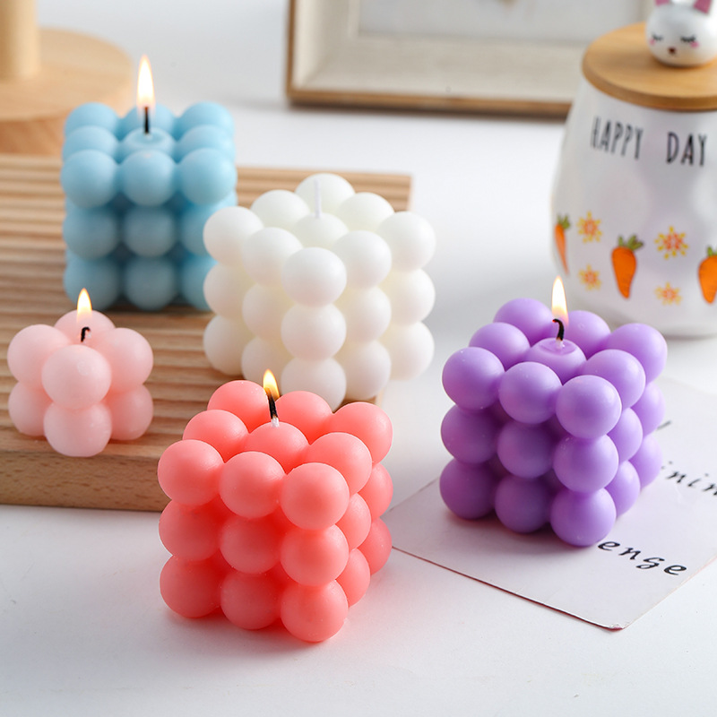 ins cubo de cigarrillos de cigarrillos fiesta de restaurante regalo de cumpleaños mano de mano red geometría modelado accesorios de fotografía velas